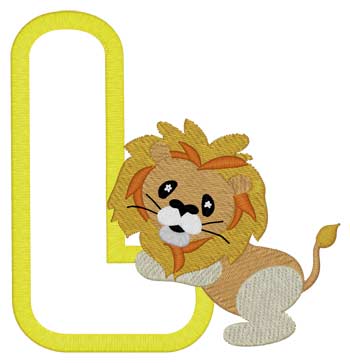 L Lion Applique