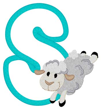 S Sheep Applique