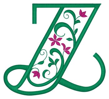 Floral Letter Z