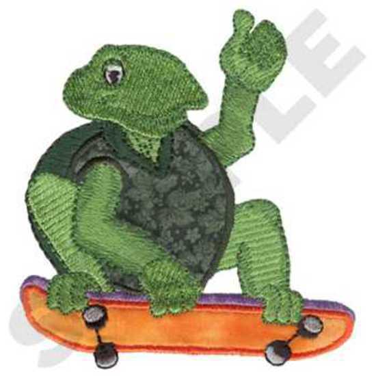 Skateboard Turtle Applique