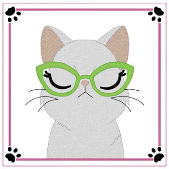 Cateye Glasses Cat