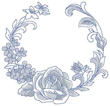Bluework Floral Circle