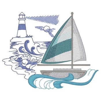 Sailboat & Lighthouse