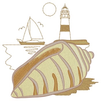 Seashell W/lighthouse