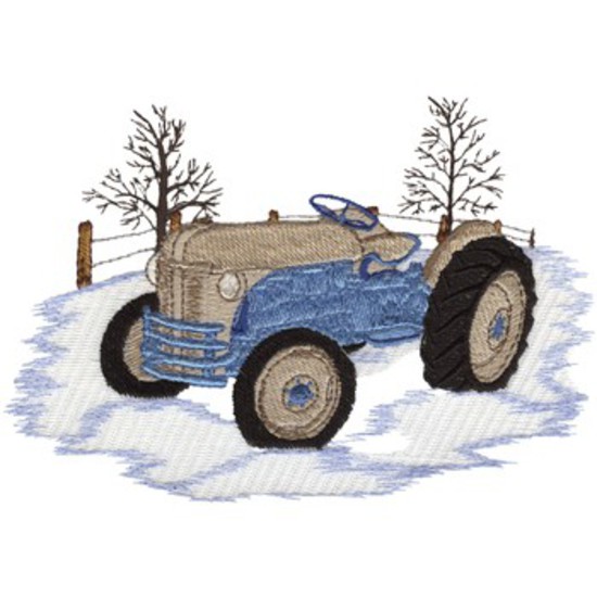 Tractor In The Snow