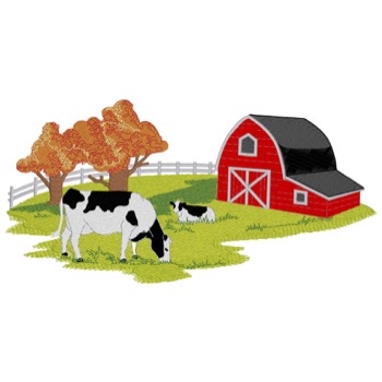 Farm Scene W/cows