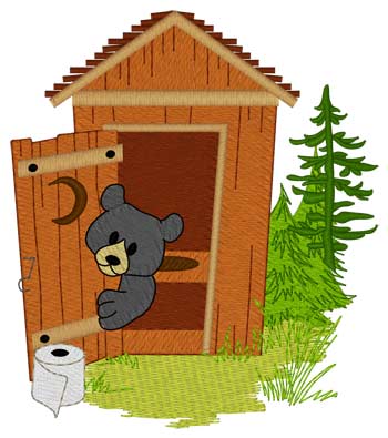 Bear In Outhouse