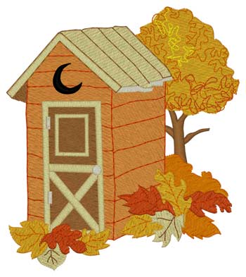Fall Leaves Outhouse