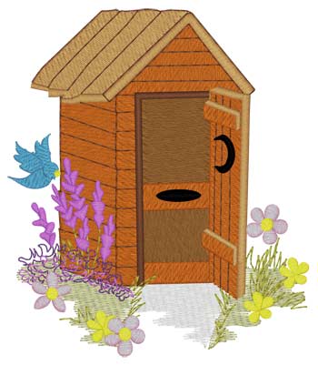 Spring Flowers Outhouse