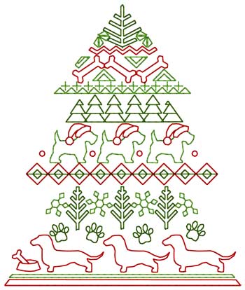 Christmas Dogs Pattern