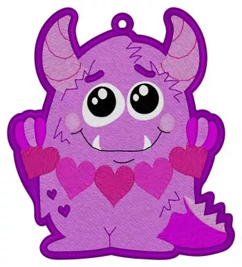 Valentine Monster Bookmark